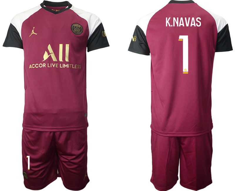 Men 2020-2021 club Paris St German away #1 red Soccer Jerseys